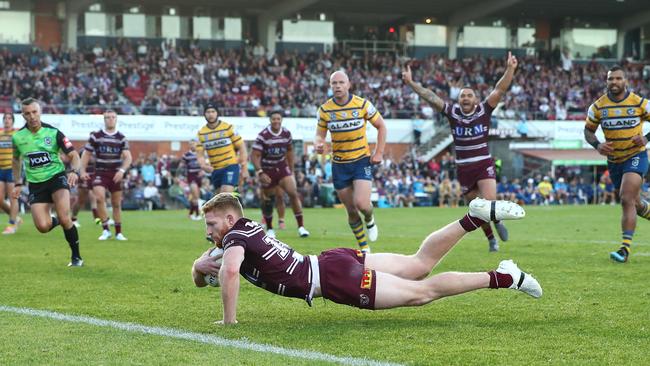 Manly did it easily against Parra. Photo by Cameron Spencer/Getty Images.