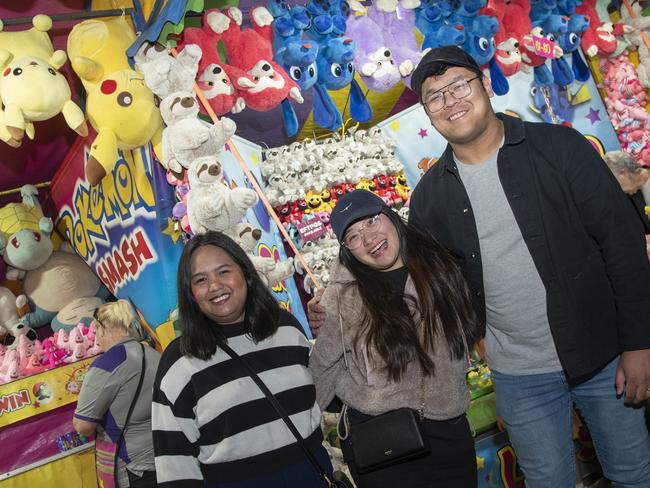 Jeva Digal, Sushmita Ingusan and Dave Ingusan having fun at the 2024 Swan Hill Show Picture: Noel Fisher