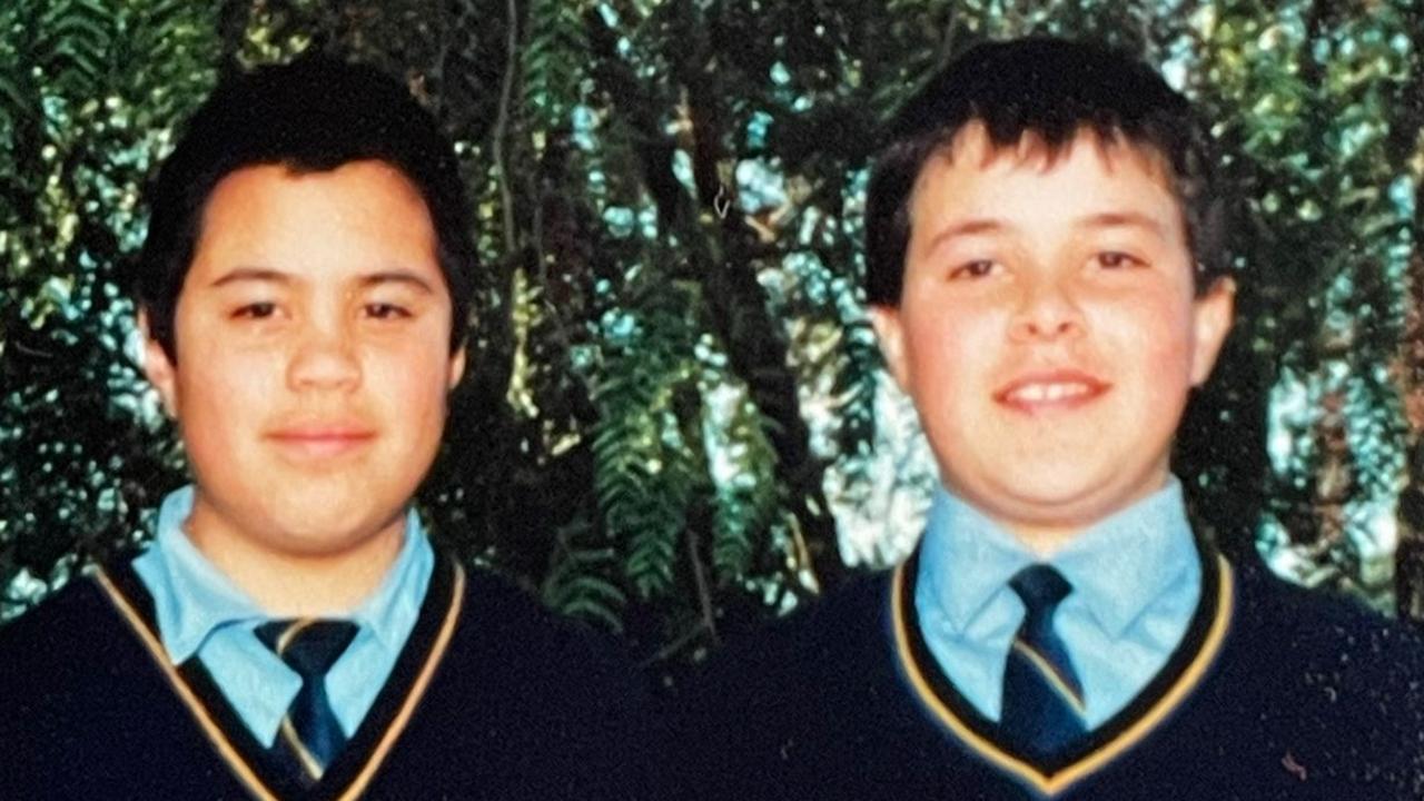 Labor candidate Matthew Marozzi (left) with Liberal leader Vincent Tarzia as kids. Pic: Supplied.