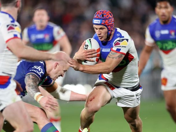 AUCKLAND, NEW ZEALAND - SEPTEMBER 16: Kalyn Ponga of the Knights during the NRL Semi Final match between the New Zealand Warriors and Newcastle Knights at Go Media Stadium Mt Smart on September 16, 2023 in Auckland, New Zealand. (Photo by Fiona Goodall/Getty Images)