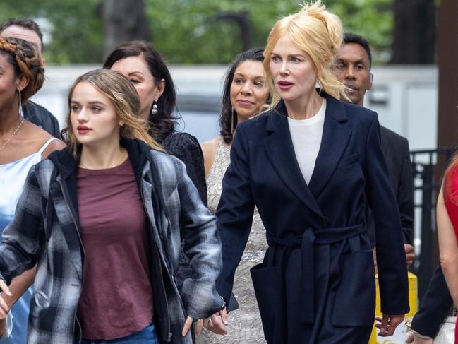 Nicole Kidman and Joey King on set in Atlanta. Picture: Backgrid Australia