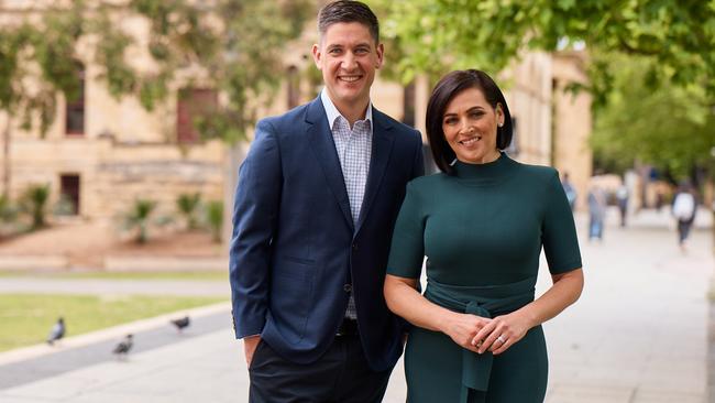 Channel 7 presenters Will Goodings and Rosanna Mangiarelli will co-anchor the 7 Adelaide’s weekday news. Photo: Nicholas Wilson