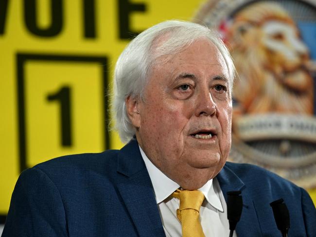 Trumpet of the Patriots leader Clive Palmer. Picture: Dan Peled/Getty Images