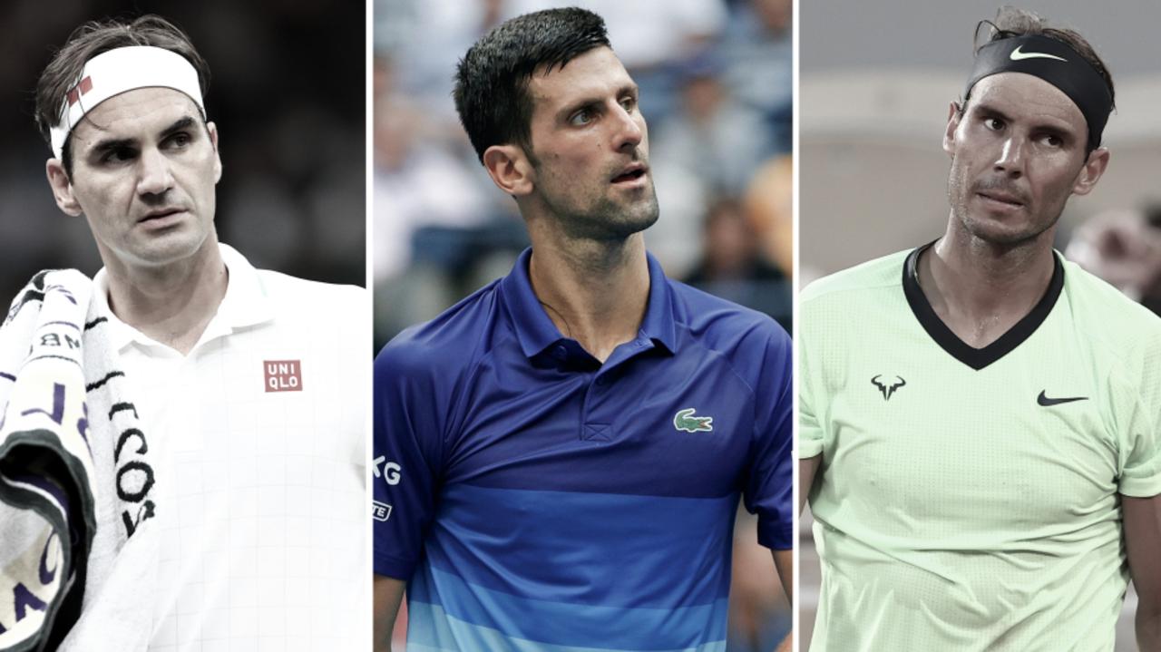 Roger Federer, Novak Djokovic and Rafael Nadal.