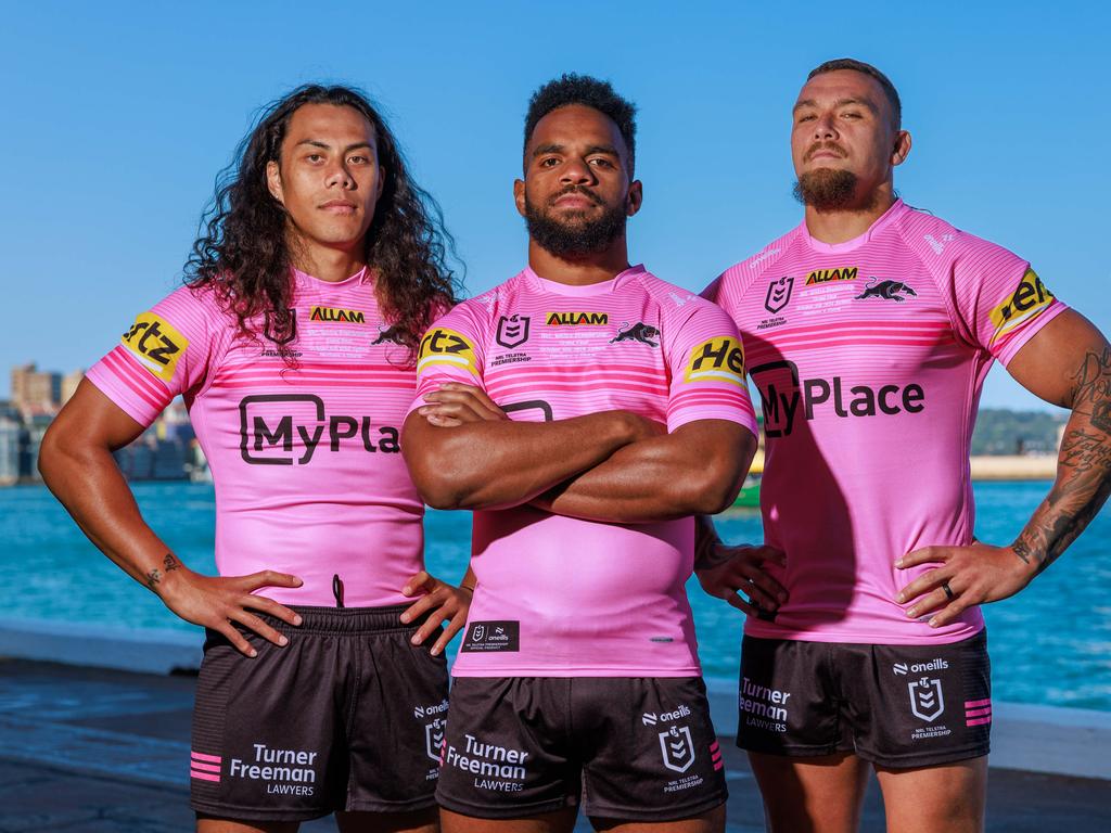 Jarome Luai, Sunia Turuva and James Fisher-Harris all departed Penrith after last year’s premiership.Picture: Justin Lloyd.