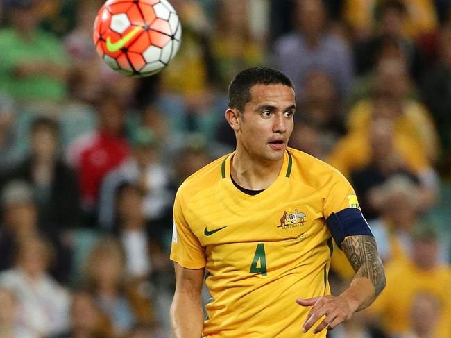 Socceroo Tim Cahill during the World Cup qualifier between the Australian Socceroos and Jordan at Allianz Stadium ,Moore Park. Picture Gregg Porteous