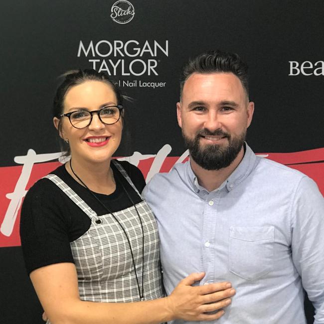 Laura and Danny Banford, who run Hearts &amp; Minds Barber Emporium at Toukley.