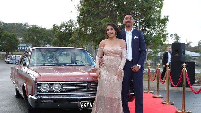 Pacific Pines High formal, at the school. Olivia Tanuvasa & Marek Vaevae-Rakete Picture Glenn Hampson