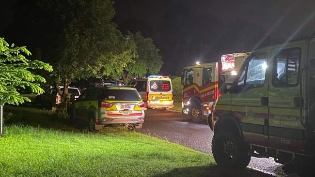 Emergency services at the scene on Darley Rd, Upper Caboolture. Picture: Facebook/Moreton Alert