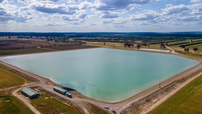 Water entitlements and storage are key assets at Ferrero’s Riverina farms.