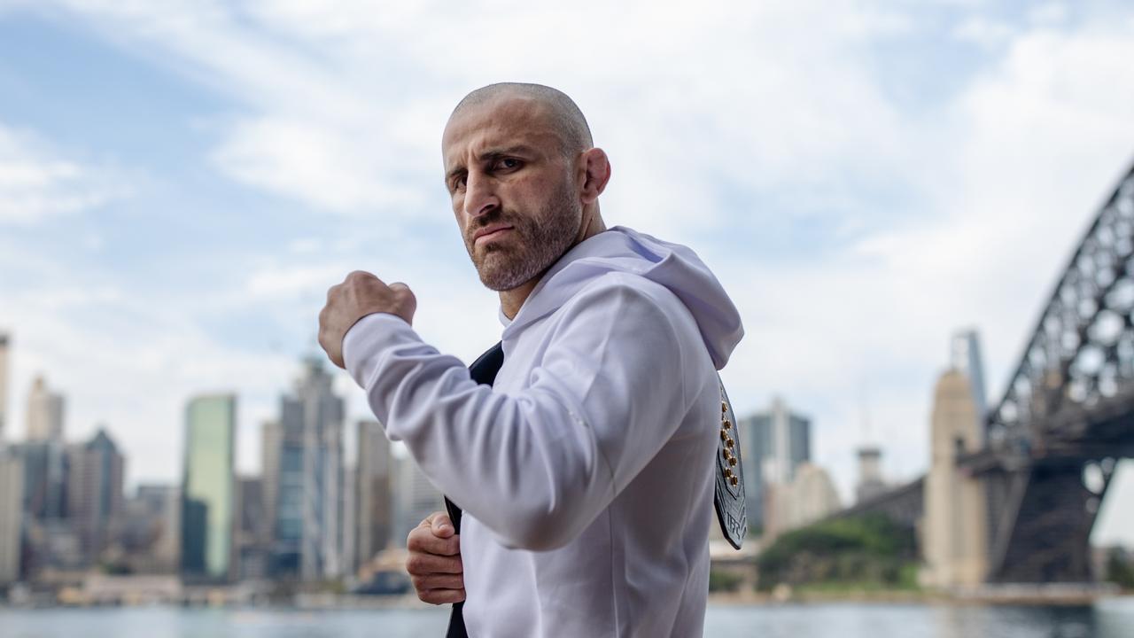 Australian UFC fighter Alex Volkanovski ahead of his fight with Brian Ortega.