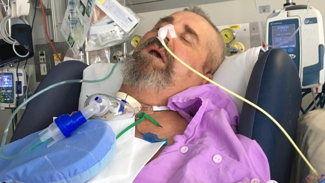 Clayton Skewis waited 12 hours in a rural hospital after having a stroke. Picture: Jo Skewis