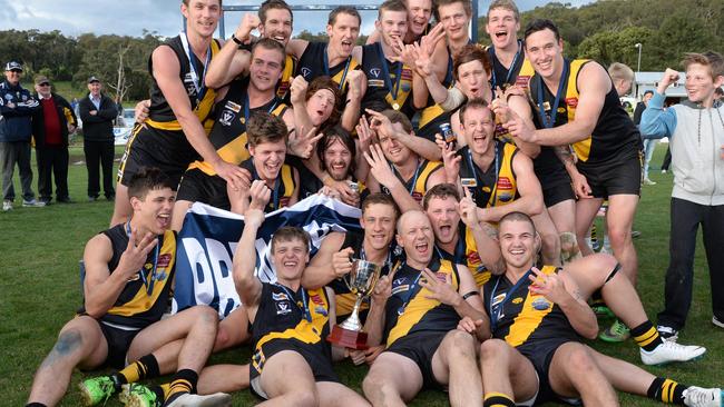 Woori Yallock’s 2014 premiership party. Picture: Lawrence Pinder