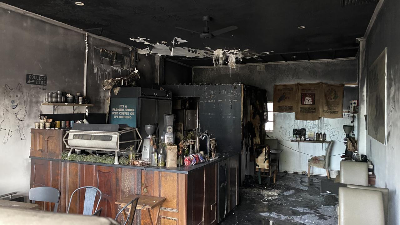 Police are investigating a fire at Bray St Coffee Roasters in Plympton Park they say was deliberately lit. Picture: Supplied