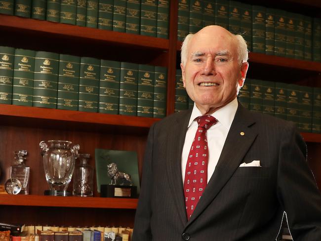 Portrait of Former Prime Minister of Australia John Howard in his office in Sydney CBD about his economic legacy. Picture: Adam Taylor