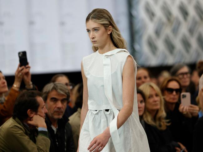 It was 16-year-old Sunday’s catwalk debut. Picture: GEOFFROY VAN DER HASSELT / AFP