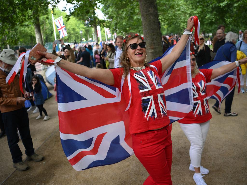 The Brits are ready to celebrate the Queen’s Platinum Jubilee. Picture: AFP