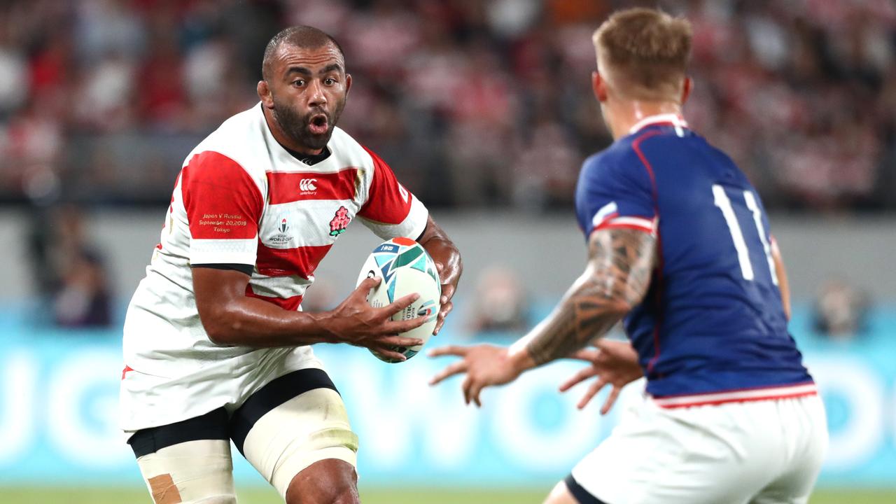 Japan skipper Michael Leitch helped calm the nerves of his players in the opening match. Picture: Getty Images