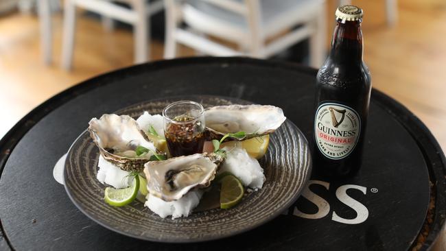 Oysters at the Guinness flagship Storehouse in Dublin.