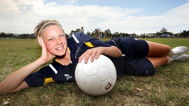 Alanna Kennedy at 13, having been nominated by top junior coaches as the standout female player of the Gold Coast Champions Cup tournament.