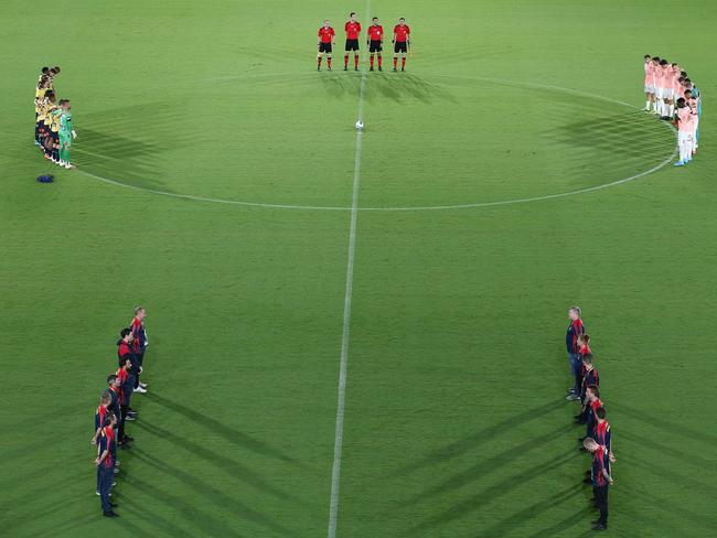 A minute of silence was held in memory of Mr Tongyik before the Central Coast Mariners vs Adelaide United game on March 26. Picture: Facebook