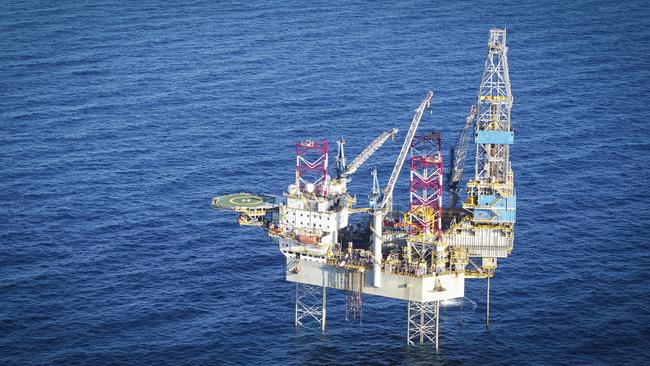 The Noble Tom Prosser 150m drilling rig off Gippsland, Victoria, is part of a major carbon capture and storage project