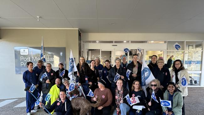 Ramsay Health nurses and midwives walked off the job at Port Macquarie Private Hospital as part of industrial action taken on August 1, 2024.