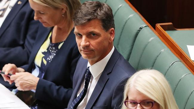 Angus Taylor during Question Time on Tuesday. Picture: Kym Smith