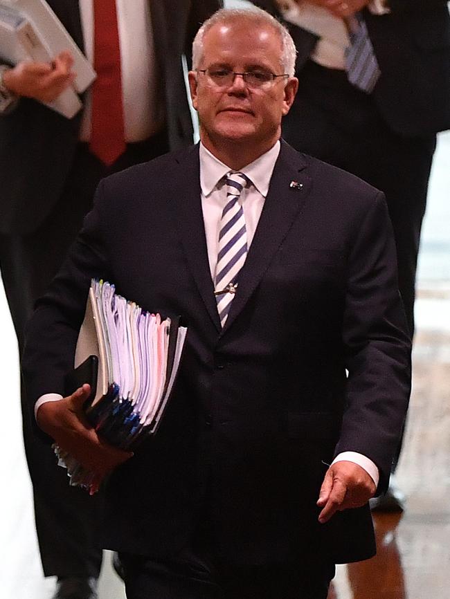 Scott Morrison in Parliament House on Thursday. Picture: Getty Images