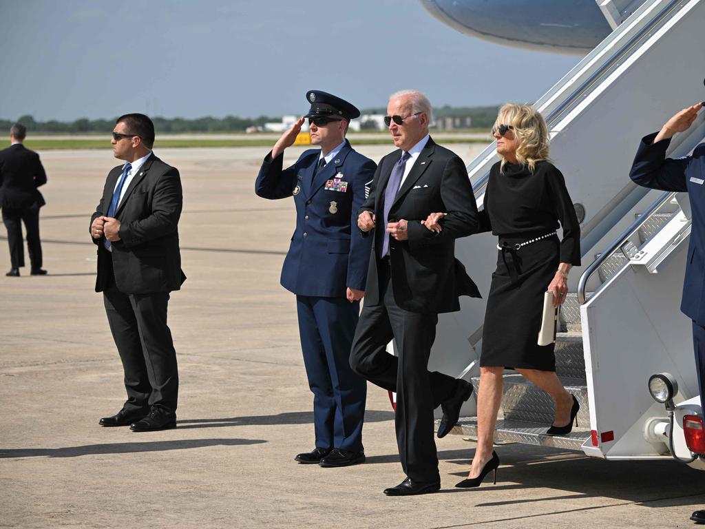 Biden is heading to Uvalde, Texas to pay his respects following a school shooting. Picture: Mandel Ngan / AFP.