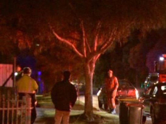 7 News screen grab of a police stand off with a  34-year-old man who was then hit and killed by a car  after he was refused admission into a sobering up centre.The man was found intoxicated on Black Forest Rd, Wyndham Vale by police in the early hours of Friday morning.