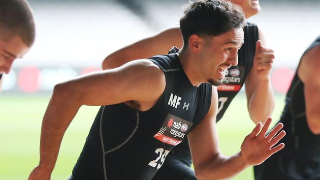 West Adelaide's Izak Rankine during the 2018 AFL Draft Combines. Picture: AAP