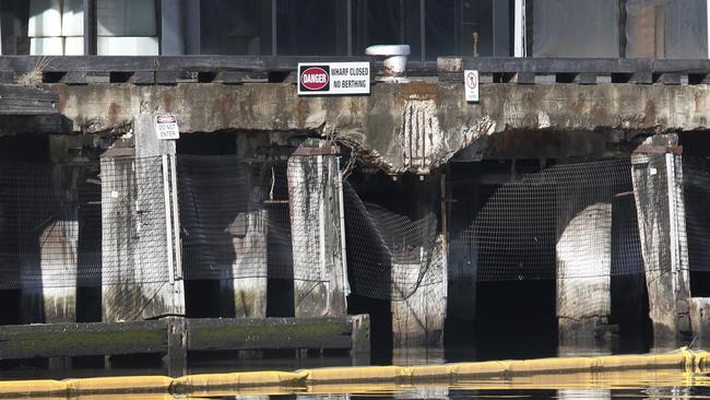 Central Pier at Docklands has been closed and boarded up for too long and is costing Melbourne dearly in tourism dollars and jobs. Picture: David Caird