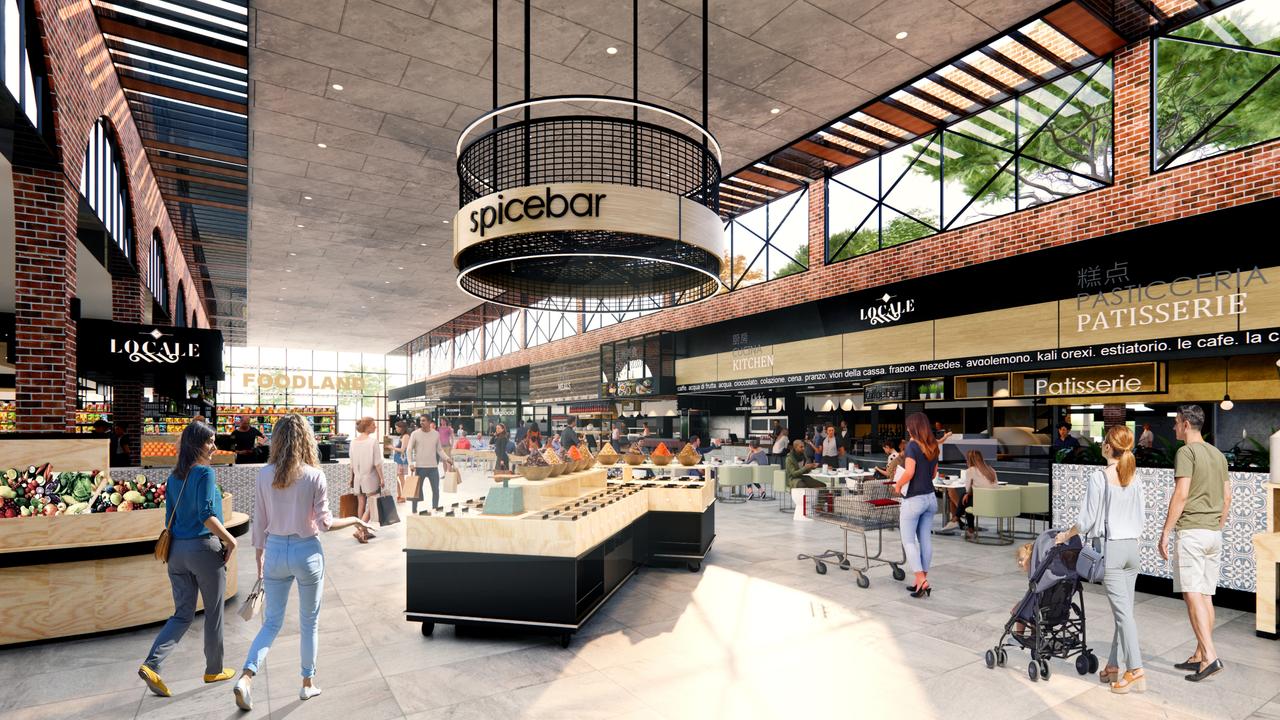 An artist impression showing inside the supermarket planned for the market square. Picture: Renewal SA