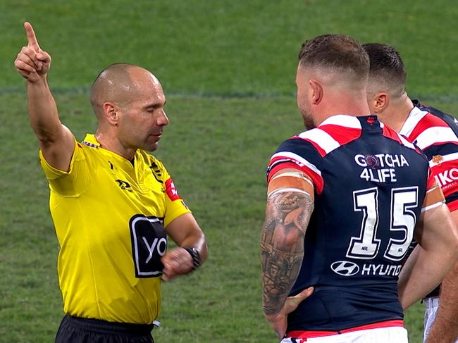 Nathan Brown was sent off.