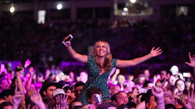 John Farnham has been delighting crowds like this since 1967. Picture: Luke Drew