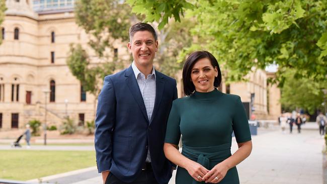 Will Goodings and Rosanna Mangiarelli have extended Channel 7’s stranglehold on the local news ratings. Picture: Supplied/Seven