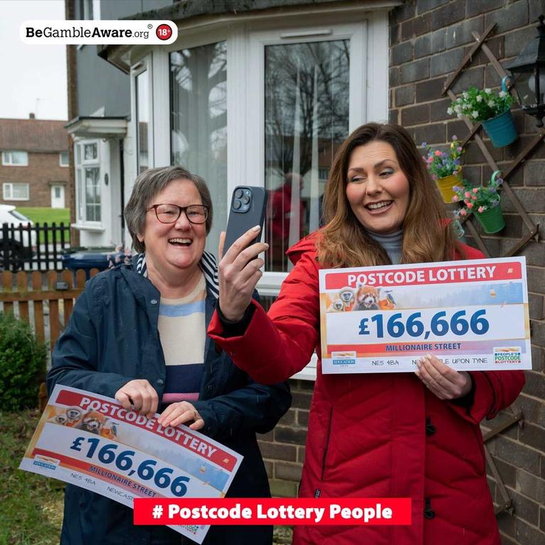 She was even happier when she was reminded that her husband, Anthony, also plays with his own ticket. Picture: People's Postcode Lottery