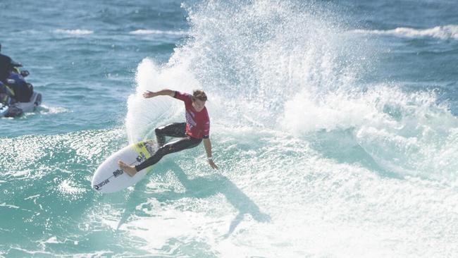 Lennox Head surfer Mikey McDonagh in action during the 2023 WSL Qualifying Series. Photo: WSL/Shannon Hayes.