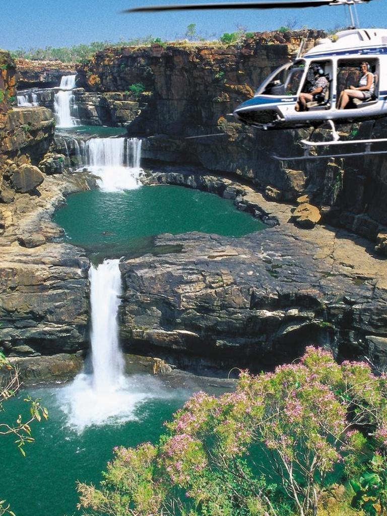 Waterfalls in the Kimberley by air. Picture: Supplied