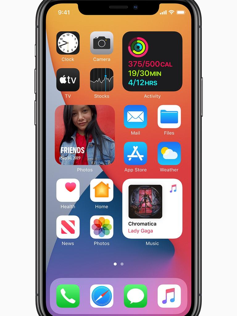 New widgets can now be placed on the home screen of your iPhone. Picture: Supplied