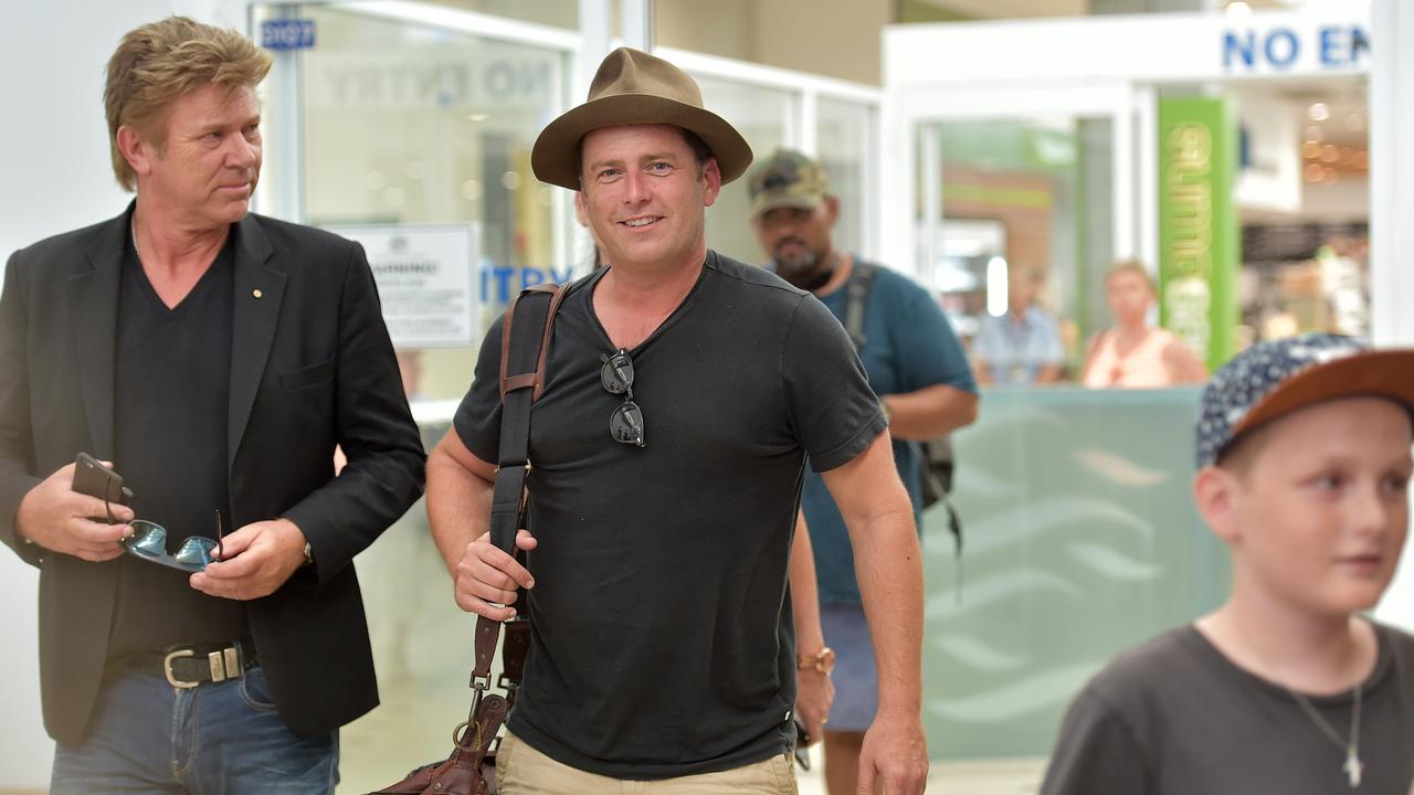 The Today Show cast members Karl Stefanovic, Richard Wilkins and Lisa Wilkinson arrive at the Sunshine Coast Airport and are met by hundreds of fans.Photo: Warren Lynam / Sunshine Coast Daily