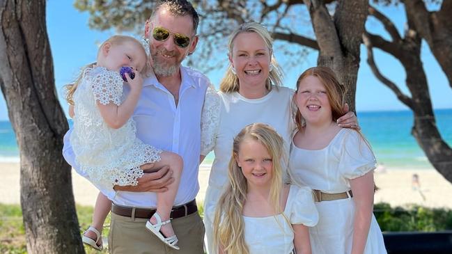 Neil Johns with his family. Picture: Supplied