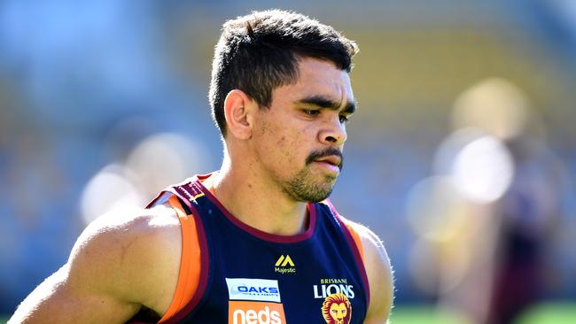 Charlie Cameron during a Brisbane Lions AFL training session at The Gabba this week. Picture: Bradley Kanaris/Getty Images