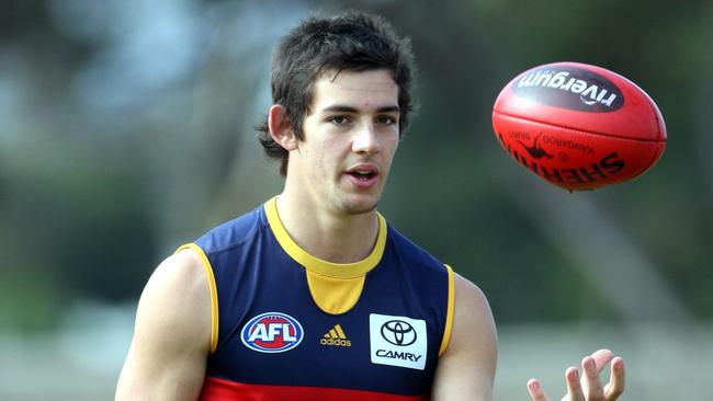 Adelaide Crows football training at Max Basheer Reserve. Footballer Taylor Walker, emergency 31 Jul 2009.