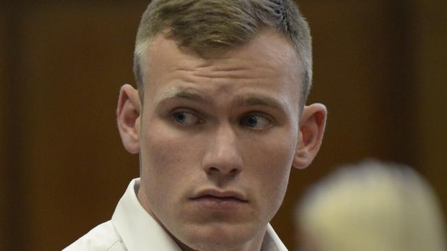 Australian NRL player Matthew Lodge in court. Picture: Alex Towle