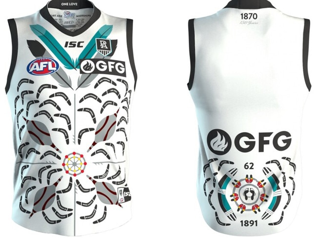 Port Adelaide 2020 Sir Doug Nicholls Indigenous Round jumper.