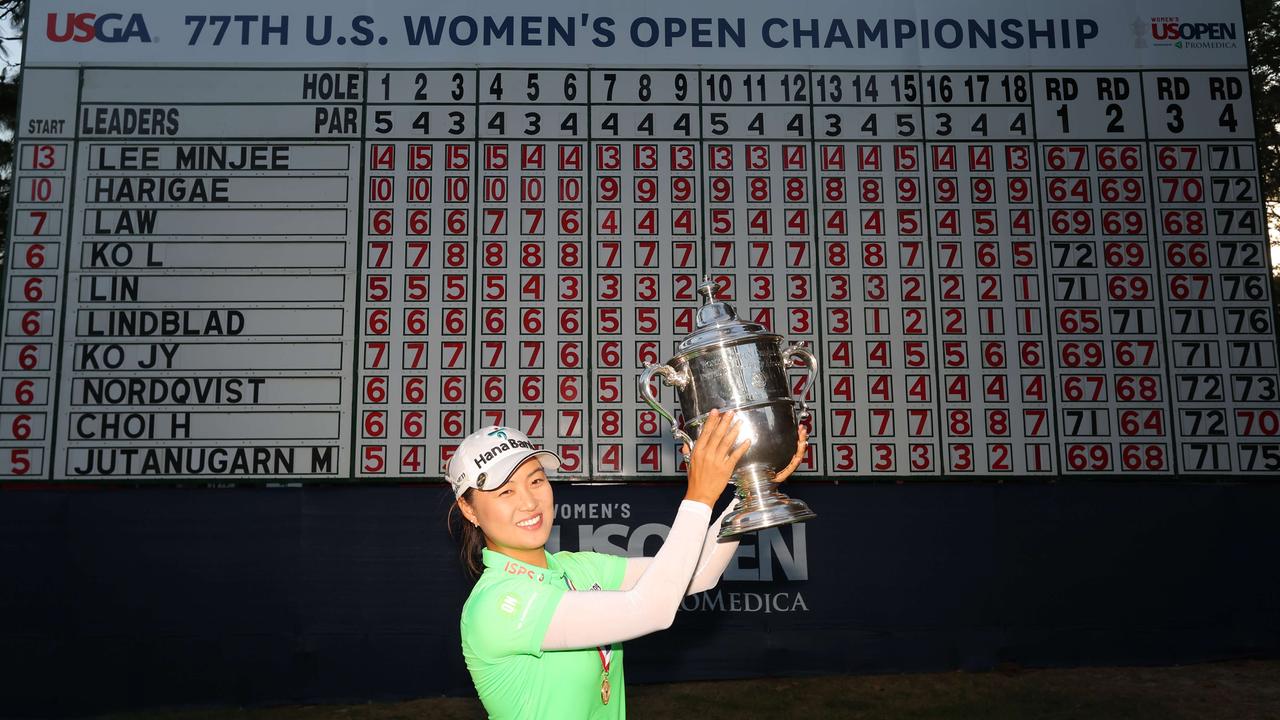 Minjee Lee got the job done in style. Picture: Kevin C. Cox/Getty Images/AFP