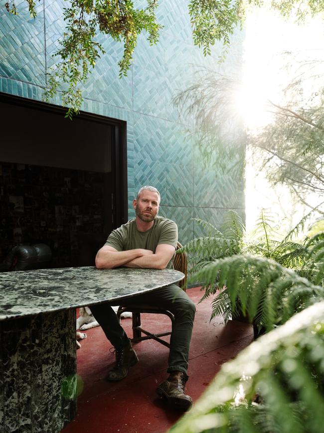 Flamingo Estate's Richard Christensen at his property in Los Angeles. Picture: Ana Lui