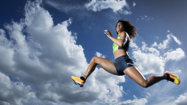 Rising sprinter Torrie Lewis. Picture Lachie Millard